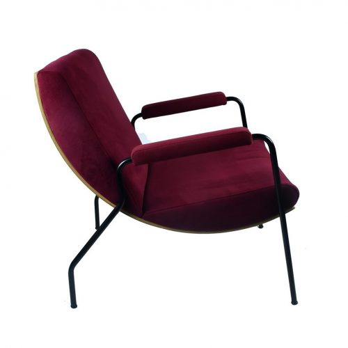 Palm Plus Waiting Chair Red Fabric